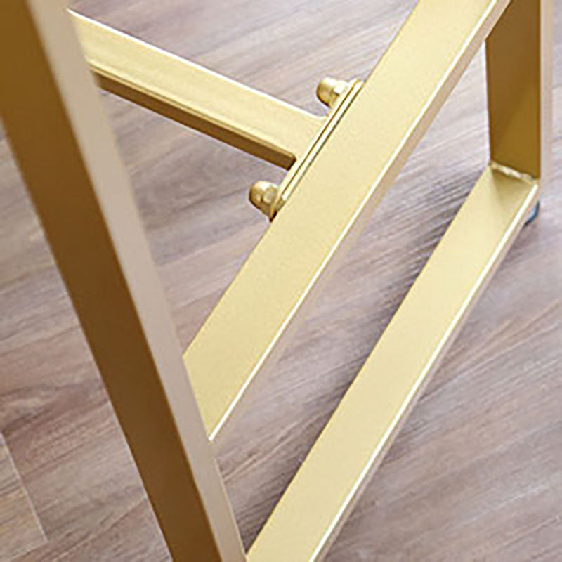 Glam Style Gold 41.3"H Bar Table Marble White Rectangle Top Bistro Table for Living Room Clearhalo 'Bar Furniture' 'Bar Tables' 'bar_tables' 'furn' 'furn_bar_tables' 'Furniture' 'furniture_bar_tables' 'Kitchen & Dining Furniture' 'kitchen&dining_furn' 'kitchen' 4296513