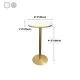 Glam Style Gold Metal Bar Table Round Indoor 41.3"H Pedestal Bistro Table Clearhalo 'Bar Furniture' 'Bar Tables' 'bar_tables' 'furn' 'furn_bar_tables' 'Furniture' 'furniture_bar_tables' 'Kitchen & Dining Furniture' 'kitchen&dining_furn' 'kitchen' 4296533