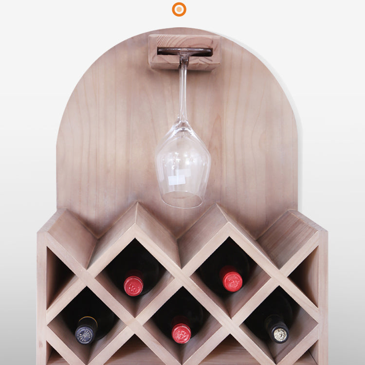 Modern Trestle Wood Bar Wine Table Wine Rack Bar Height Cocktail Table in Natural Clearhalo 'Bar Furniture' 'Bar Tables' 'bar_tables' 'furn' 'furn_bar_tables' 'Furniture' 'furniture_bar_tables' 'Kitchen & Dining Furniture' 'kitchen&dining_furn' 'kitchen' 4296539