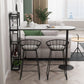 Contemporary Marble Counter Wine Table Double Pedestal Bistro Bar Height Cocktail Table 70.9"L x 15.7"W x 41.3"H Black Without Chairs Clearhalo 'Bar Furniture' 'Bar Tables' 'bar_tables' 'furn' 'furn_bar_tables' 'Furniture' 'furniture_bar_tables' 'Kitchen & Dining Furniture' 'kitchen&dining_furn' 'kitchen' 4296599