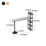 Contemporary Marble Counter Wine Table Double Pedestal Bistro Bar Height Cocktail Table Clearhalo 'Bar Furniture' 'Bar Tables' 'bar_tables' 'furn' 'furn_bar_tables' 'Furniture' 'furniture_bar_tables' 'Kitchen & Dining Furniture' 'kitchen&dining_furn' 'kitchen' 4296602
