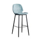 Modern Armless Backrest Counter Stool Iron Bedroom Bar Stool with Leather Cushion Clearhalo 'Bar Furniture' 'Bar Stools' 'bar_stools' 'furn' 'furn_bar_stools' 'furniture_bar_stools' 'Kitchen & Dining Furniture' 'kitchen&dining_furn' 'kitchen' 'kitchen_furn' Furniture' 4296615