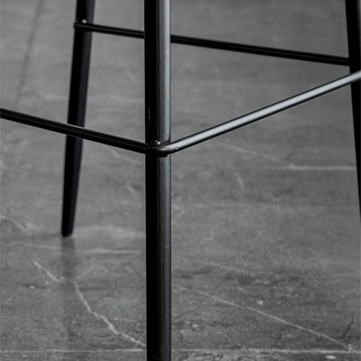 Modern Armless Backrest Counter Stool Iron Bedroom Bar Stool with Leather Cushion Clearhalo 'Bar Furniture' 'Bar Stools' 'bar_stools' 'furn' 'furn_bar_stools' 'furniture_bar_stools' 'Kitchen & Dining Furniture' 'kitchen&dining_furn' 'kitchen' 'kitchen_furn' Furniture' 4296616