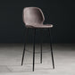 Modern Armless Backrest Counter Stool Iron Bedroom Bar Stool with Leather Cushion Brown-Black 1 Piece Clearhalo 'Bar Furniture' 'Bar Stools' 'bar_stools' 'furn' 'furn_bar_stools' 'furniture_bar_stools' 'Kitchen & Dining Furniture' 'kitchen&dining_furn' 'kitchen' 'kitchen_furn' Furniture' 4296624