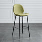Modern Armless Backrest Counter Stool Iron Bedroom Bar Stool with Leather Cushion Light Green 1 Piece Clearhalo 'Bar Furniture' 'Bar Stools' 'bar_stools' 'furn' 'furn_bar_stools' 'furniture_bar_stools' 'Kitchen & Dining Furniture' 'kitchen&dining_furn' 'kitchen' 'kitchen_furn' Furniture' 4296632