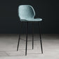 Modern Armless Backrest Counter Stool Iron Bedroom Bar Stool with Leather Cushion Light Blue 1 Piece Clearhalo 'Bar Furniture' 'Bar Stools' 'bar_stools' 'furn' 'furn_bar_stools' 'furniture_bar_stools' 'Kitchen & Dining Furniture' 'kitchen&dining_furn' 'kitchen' 'kitchen_furn' Furniture' 4296650