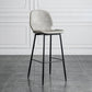 Modern Armless Backrest Counter Stool Iron Bedroom Bar Stool with Leather Cushion Light Gray 1 Piece Clearhalo 'Bar Furniture' 'Bar Stools' 'bar_stools' 'furn' 'furn_bar_stools' 'furniture_bar_stools' 'Kitchen & Dining Furniture' 'kitchen&dining_furn' 'kitchen' 'kitchen_furn' Furniture' 4296659