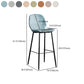 Modern Armless Backrest Counter Stool Iron Bedroom Bar Stool with Leather Cushion Clearhalo 'Bar Furniture' 'Bar Stools' 'bar_stools' 'furn' 'furn_bar_stools' 'furniture_bar_stools' 'Kitchen & Dining Furniture' 'kitchen&dining_furn' 'kitchen' 'kitchen_furn' Furniture' 4296665