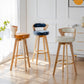 Contemporary Counter Round Bar Stool Armless Wood Bar Stool with Footrest Clearhalo 'Bar Furniture' 'Bar Stools' 'bar_stools' 'furn' 'furn_bar_stools' 'furniture_bar_stools' 'Kitchen & Dining Furniture' 'kitchen&dining_furn' 'kitchen' 'kitchen_furn' Furniture' 4296670