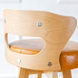 Contemporary Counter Round Bar Stool Armless Wood Bar Stool with Footrest Clearhalo 'Bar Furniture' 'Bar Stools' 'bar_stools' 'furn' 'furn_bar_stools' 'furniture_bar_stools' 'Kitchen & Dining Furniture' 'kitchen&dining_furn' 'kitchen' 'kitchen_furn' Furniture' 4296677