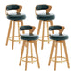 Contemporary Counter Round Bar Stool Armless Wood Bar Stool with Footrest Wood Green 4 Piece Set Clearhalo 'Bar Furniture' 'Bar Stools' 'bar_stools' 'furn' 'furn_bar_stools' 'furniture_bar_stools' 'Kitchen & Dining Furniture' 'kitchen&dining_furn' 'kitchen' 'kitchen_furn' Furniture' 4296678