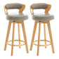 Contemporary Counter Round Bar Stool Armless Wood Bar Stool with Footrest Wood Gray 2 Piece Set Clearhalo 'Bar Furniture' 'Bar Stools' 'bar_stools' 'furn' 'furn_bar_stools' 'furniture_bar_stools' 'Kitchen & Dining Furniture' 'kitchen&dining_furn' 'kitchen' 'kitchen_furn' Furniture' 4296690