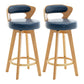 Contemporary Counter Round Bar Stool Armless Wood Bar Stool with Footrest Wood Blue 2 Piece Set Clearhalo 'Bar Furniture' 'Bar Stools' 'bar_stools' 'furn' 'furn_bar_stools' 'furniture_bar_stools' 'Kitchen & Dining Furniture' 'kitchen&dining_furn' 'kitchen' 'kitchen_furn' Furniture' 4296693