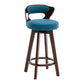 Contemporary Counter Round Bar Stool Armless Wood Bar Stool with Footrest Dark Brown Dark Gray 1 Piece Clearhalo 'Bar Furniture' 'Bar Stools' 'bar_stools' 'furn' 'furn_bar_stools' 'furniture_bar_stools' 'Kitchen & Dining Furniture' 'kitchen&dining_furn' 'kitchen' 'kitchen_furn' Furniture' 4296698