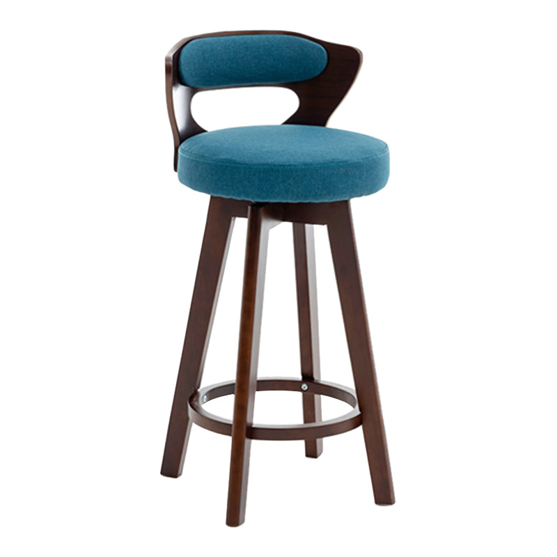 Contemporary Counter Round Bar Stool Armless Wood Bar Stool with Footrest Dark Brown Dark Gray 1 Piece Clearhalo 'Bar Furniture' 'Bar Stools' 'bar_stools' 'furn' 'furn_bar_stools' 'furniture_bar_stools' 'Kitchen & Dining Furniture' 'kitchen&dining_furn' 'kitchen' 'kitchen_furn' Furniture' 4296698