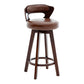 Contemporary Counter Round Bar Stool Armless Wood Bar Stool with Footrest Dark Brown Brown 1 Piece Clearhalo 'Bar Furniture' 'Bar Stools' 'bar_stools' 'furn' 'furn_bar_stools' 'furniture_bar_stools' 'Kitchen & Dining Furniture' 'kitchen&dining_furn' 'kitchen' 'kitchen_furn' Furniture' 4296701