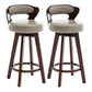Contemporary Counter Round Bar Stool Armless Wood Bar Stool with Footrest Dark Brown Gray 2 Piece Set Clearhalo 'Bar Furniture' 'Bar Stools' 'bar_stools' 'furn' 'furn_bar_stools' 'furniture_bar_stools' 'Kitchen & Dining Furniture' 'kitchen&dining_furn' 'kitchen' 'kitchen_furn' Furniture' 4296705