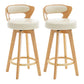 Contemporary Counter Round Bar Stool Armless Wood Bar Stool with Footrest Wood Beige 2 Piece Set Clearhalo 'Bar Furniture' 'Bar Stools' 'bar_stools' 'furn' 'furn_bar_stools' 'furniture_bar_stools' 'Kitchen & Dining Furniture' 'kitchen&dining_furn' 'kitchen' 'kitchen_furn' Furniture' 4296714
