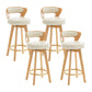 Contemporary Counter Round Bar Stool Armless Wood Bar Stool with Footrest Wood Beige 4 Piece Set Clearhalo 'Bar Furniture' 'Bar Stools' 'bar_stools' 'furn' 'furn_bar_stools' 'furniture_bar_stools' 'Kitchen & Dining Furniture' 'kitchen&dining_furn' 'kitchen' 'kitchen_furn' Furniture' 4296715