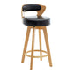 Contemporary Counter Round Bar Stool Armless Wood Bar Stool with Footrest Wood Black 1 Piece Clearhalo 'Bar Furniture' 'Bar Stools' 'bar_stools' 'furn' 'furn_bar_stools' 'furniture_bar_stools' 'Kitchen & Dining Furniture' 'kitchen&dining_furn' 'kitchen' 'kitchen_furn' Furniture' 4296719