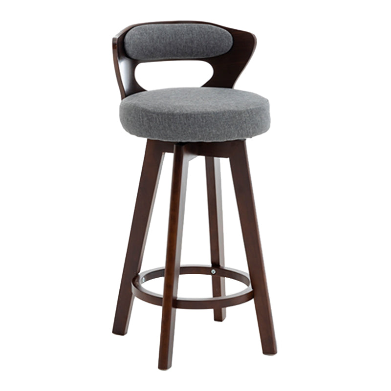 Contemporary Counter Round Bar Stool Armless Wood Bar Stool with Footrest Dark Brown Aqua 1 Piece Clearhalo 'Bar Furniture' 'Bar Stools' 'bar_stools' 'furn' 'furn_bar_stools' 'furniture_bar_stools' 'Kitchen & Dining Furniture' 'kitchen&dining_furn' 'kitchen' 'kitchen_furn' Furniture' 4296722