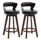 Contemporary Counter Round Bar Stool Armless Wood Bar Stool with Footrest Dark Brown Black 2 Piece Set Clearhalo 'Bar Furniture' 'Bar Stools' 'bar_stools' 'furn' 'furn_bar_stools' 'furniture_bar_stools' 'Kitchen & Dining Furniture' 'kitchen&dining_furn' 'kitchen' 'kitchen_furn' Furniture' 4296729