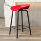 Modern Footrest Low Back Bar Stool Plastic Indoor Bucket Counter-height Stool Red 1 Piece Clearhalo 'Bar Furniture' 'Bar Stools' 'bar_stools' 'furn' 'furn_bar_stools' 'furniture_bar_stools' 'Kitchen & Dining Furniture' 'kitchen&dining_furn' 'kitchen' 'kitchen_furn' Furniture' 4296739