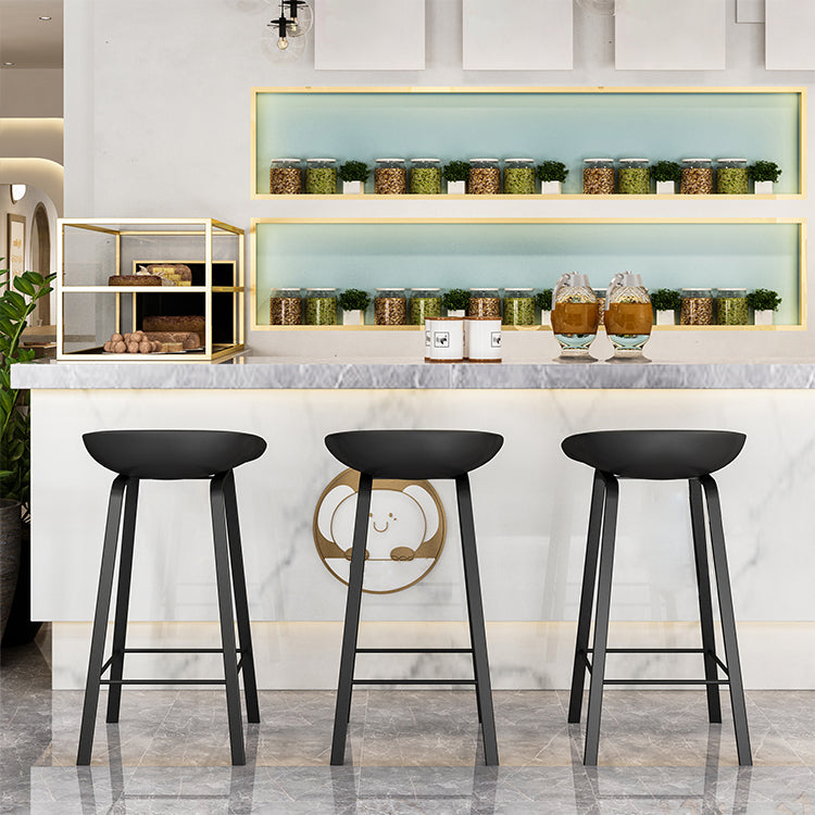 Modern Footrest Low Back Bar Stool Plastic Indoor Bucket Counter-height Stool Clearhalo 'Bar Furniture' 'Bar Stools' 'bar_stools' 'furn' 'furn_bar_stools' 'furniture_bar_stools' 'Kitchen & Dining Furniture' 'kitchen&dining_furn' 'kitchen' 'kitchen_furn' Furniture' 4296745