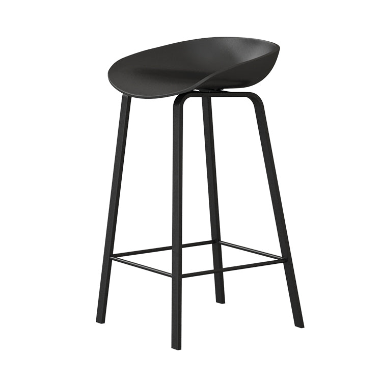 Modern Footrest Low Back Bar Stool Plastic Indoor Bucket Counter-height Stool Clearhalo 'Bar Furniture' 'Bar Stools' 'bar_stools' 'furn' 'furn_bar_stools' 'furniture_bar_stools' 'Kitchen & Dining Furniture' 'kitchen&dining_furn' 'kitchen' 'kitchen_furn' Furniture' 4296747