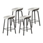 Modern Footrest Low Back Bar Stool Plastic Indoor Bucket Counter-height Stool Gray 4 Piece Set Clearhalo 'Bar Furniture' 'Bar Stools' 'bar_stools' 'furn' 'furn_bar_stools' 'furniture_bar_stools' 'Kitchen & Dining Furniture' 'kitchen&dining_furn' 'kitchen' 'kitchen_furn' Furniture' 4296749