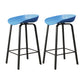 Modern Footrest Low Back Bar Stool Plastic Indoor Bucket Counter-height Stool Blue 2 Piece Set Clearhalo 'Bar Furniture' 'Bar Stools' 'bar_stools' 'furn' 'furn_bar_stools' 'furniture_bar_stools' 'Kitchen & Dining Furniture' 'kitchen&dining_furn' 'kitchen' 'kitchen_furn' Furniture' 4296751