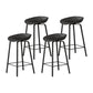 Modern Footrest Low Back Bar Stool Plastic Indoor Bucket Counter-height Stool Black 4 Piece Set Clearhalo 'Bar Furniture' 'Bar Stools' 'bar_stools' 'furn' 'furn_bar_stools' 'furniture_bar_stools' 'Kitchen & Dining Furniture' 'kitchen&dining_furn' 'kitchen' 'kitchen_furn' Furniture' 4296758