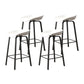 Modern Footrest Low Back Bar Stool Plastic Indoor Bucket Counter-height Stool White 4 Piece Set Clearhalo 'Bar Furniture' 'Bar Stools' 'bar_stools' 'furn' 'furn_bar_stools' 'furniture_bar_stools' 'Kitchen & Dining Furniture' 'kitchen&dining_furn' 'kitchen' 'kitchen_furn' Furniture' 4296761