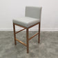 Glam Armless Backrest Counter Stool Stainless Steel Jewelry Store Bar Stool with Cushion Light Gray Rose Gold 1 Piece Clearhalo 'Bar Furniture' 'Bar Stools' 'bar_stools' 'furn' 'furn_bar_stools' 'furniture_bar_stools' 'Kitchen & Dining Furniture' 'kitchen&dining_furn' 'kitchen' 'kitchen_furn' Furniture' 4296765