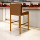 Glam Armless Backrest Counter Stool Stainless Steel Jewelry Store Bar Stool with Cushion Clearhalo 'Bar Furniture' 'Bar Stools' 'bar_stools' 'furn' 'furn_bar_stools' 'furniture_bar_stools' 'Kitchen & Dining Furniture' 'kitchen&dining_furn' 'kitchen' 'kitchen_furn' Furniture' 4296771