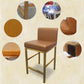 Glam Armless Backrest Counter Stool Stainless Steel Jewelry Store Bar Stool with Cushion Clearhalo 'Bar Furniture' 'Bar Stools' 'bar_stools' 'furn' 'furn_bar_stools' 'furniture_bar_stools' 'Kitchen & Dining Furniture' 'kitchen&dining_furn' 'kitchen' 'kitchen_furn' Furniture' 4296777
