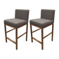 Glam Armless Backrest Counter Stool Stainless Steel Jewelry Store Bar Stool with Cushion Dark Gray Rose Gold 2 Piece Set Clearhalo 'Bar Furniture' 'Bar Stools' 'bar_stools' 'furn' 'furn_bar_stools' 'furniture_bar_stools' 'Kitchen & Dining Furniture' 'kitchen&dining_furn' 'kitchen' 'kitchen_furn' Furniture' 4296778