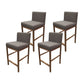 Glam Armless Backrest Counter Stool Stainless Steel Jewelry Store Bar Stool with Cushion Dark Gray Rose Gold 4 Piece Set Clearhalo 'Bar Furniture' 'Bar Stools' 'bar_stools' 'furn' 'furn_bar_stools' 'furniture_bar_stools' 'Kitchen & Dining Furniture' 'kitchen&dining_furn' 'kitchen' 'kitchen_furn' Furniture' 4296780