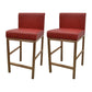 Glam Armless Backrest Counter Stool Stainless Steel Jewelry Store Bar Stool with Cushion Red Rose Gold 2 Piece Set Clearhalo 'Bar Furniture' 'Bar Stools' 'bar_stools' 'furn' 'furn_bar_stools' 'furniture_bar_stools' 'Kitchen & Dining Furniture' 'kitchen&dining_furn' 'kitchen' 'kitchen_furn' Furniture' 4296786