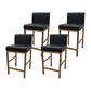 Glam Armless Backrest Counter Stool Stainless Steel Jewelry Store Bar Stool with Cushion Black Rose Gold 4 Piece Set Clearhalo 'Bar Furniture' 'Bar Stools' 'bar_stools' 'furn' 'furn_bar_stools' 'furniture_bar_stools' 'Kitchen & Dining Furniture' 'kitchen&dining_furn' 'kitchen' 'kitchen_furn' Furniture' 4296792