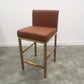 Glam Armless Backrest Counter Stool Stainless Steel Jewelry Store Bar Stool with Cushion Khaki Rose Gold 1 Piece Clearhalo 'Bar Furniture' 'Bar Stools' 'bar_stools' 'furn' 'furn_bar_stools' 'furniture_bar_stools' 'Kitchen & Dining Furniture' 'kitchen&dining_furn' 'kitchen' 'kitchen_furn' Furniture' 4296805