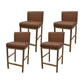 Glam Armless Backrest Counter Stool Stainless Steel Jewelry Store Bar Stool with Cushion Light Brown Rose Gold 4 Piece Set Clearhalo 'Bar Furniture' 'Bar Stools' 'bar_stools' 'furn' 'furn_bar_stools' 'furniture_bar_stools' 'Kitchen & Dining Furniture' 'kitchen&dining_furn' 'kitchen' 'kitchen_furn' Furniture' 4296816