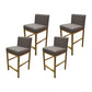 Glam Armless Backrest Counter Stool Stainless Steel Jewelry Store Bar Stool with Cushion Dark Gray Gold 4 Piece Set Clearhalo 'Bar Furniture' 'Bar Stools' 'bar_stools' 'furn' 'furn_bar_stools' 'furniture_bar_stools' 'Kitchen & Dining Furniture' 'kitchen&dining_furn' 'kitchen' 'kitchen_furn' Furniture' 4296822