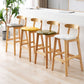 Modern Leather Bar Stool Low Back Low Back Rectangular Counter Stool with Wood Legs Clearhalo 'Bar Furniture' 'Bar Stools' 'bar_stools' 'furn' 'furn_bar_stools' 'furniture_bar_stools' 'Kitchen & Dining Furniture' 'kitchen&dining_furn' 'kitchen' 'kitchen_furn' Furniture' 4296830