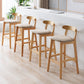 Modern Leather Bar Stool Low Back Low Back Rectangular Counter Stool with Wood Legs Clearhalo 'Bar Furniture' 'Bar Stools' 'bar_stools' 'furn' 'furn_bar_stools' 'furniture_bar_stools' 'Kitchen & Dining Furniture' 'kitchen&dining_furn' 'kitchen' 'kitchen_furn' Furniture' 4296846