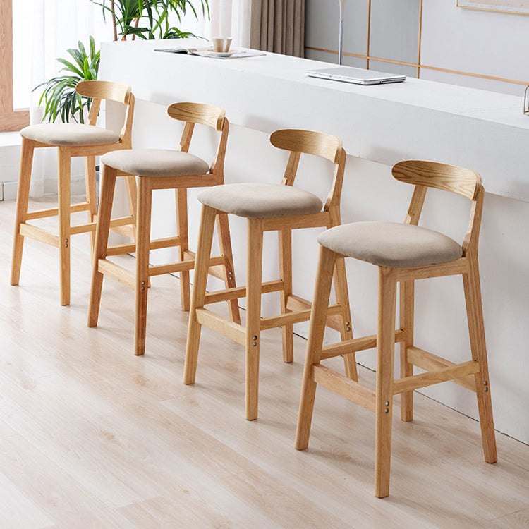 Modern Leather Bar Stool Low Back Low Back Rectangular Counter Stool with Wood Legs Clearhalo 'Bar Furniture' 'Bar Stools' 'bar_stools' 'furn' 'furn_bar_stools' 'furniture_bar_stools' 'Kitchen & Dining Furniture' 'kitchen&dining_furn' 'kitchen' 'kitchen_furn' Furniture' 4296846