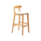 Modern Leather Bar Stool Low Back Low Back Rectangular Counter Stool with Wood Legs White Natural 1 Piece Clearhalo 'Bar Furniture' 'Bar Stools' 'bar_stools' 'furn' 'furn_bar_stools' 'furniture_bar_stools' 'Kitchen & Dining Furniture' 'kitchen&dining_furn' 'kitchen' 'kitchen_furn' Furniture' 4296847