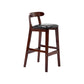 Modern Leather Bar Stool Low Back Low Back Rectangular Counter Stool with Wood Legs Black Brown 1 Piece Clearhalo 'Bar Furniture' 'Bar Stools' 'bar_stools' 'furn' 'furn_bar_stools' 'furniture_bar_stools' 'Kitchen & Dining Furniture' 'kitchen&dining_furn' 'kitchen' 'kitchen_furn' Furniture' 4296853