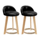 Modern Fabric Footrest Bar Stool Indoor Low Back Round Counter Stool with Wood Legs Black 2 Piece Set Short Stool(20"H) Clearhalo 'Bar Furniture' 'Bar Stools' 'bar_stools' 'furn' 'furn_bar_stools' 'furniture_bar_stools' 'Kitchen & Dining Furniture' 'kitchen&dining_furn' 'kitchen' 'kitchen_furn' Furniture' 4296908