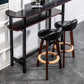 Modern Fabric Footrest Bar Stool Indoor Low Back Round Counter Stool with Wood Legs Clearhalo 'Bar Furniture' 'Bar Stools' 'bar_stools' 'furn' 'furn_bar_stools' 'furniture_bar_stools' 'Kitchen & Dining Furniture' 'kitchen&dining_furn' 'kitchen' 'kitchen_furn' Furniture' 4296917